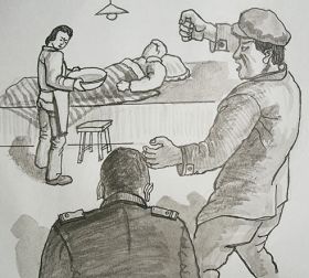 中共酷刑示意图:骚扰恐吓