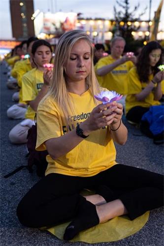 '图1～10：2019年7月15日，纽约法轮功学员在纽约中领馆前集会，纪念720反迫害20周年'