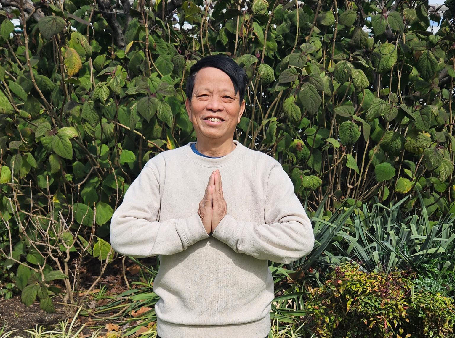 图5:退休工程经理武贵(Quy Vu)绝处逢生,感恩李洪志师父的慈悲救度。