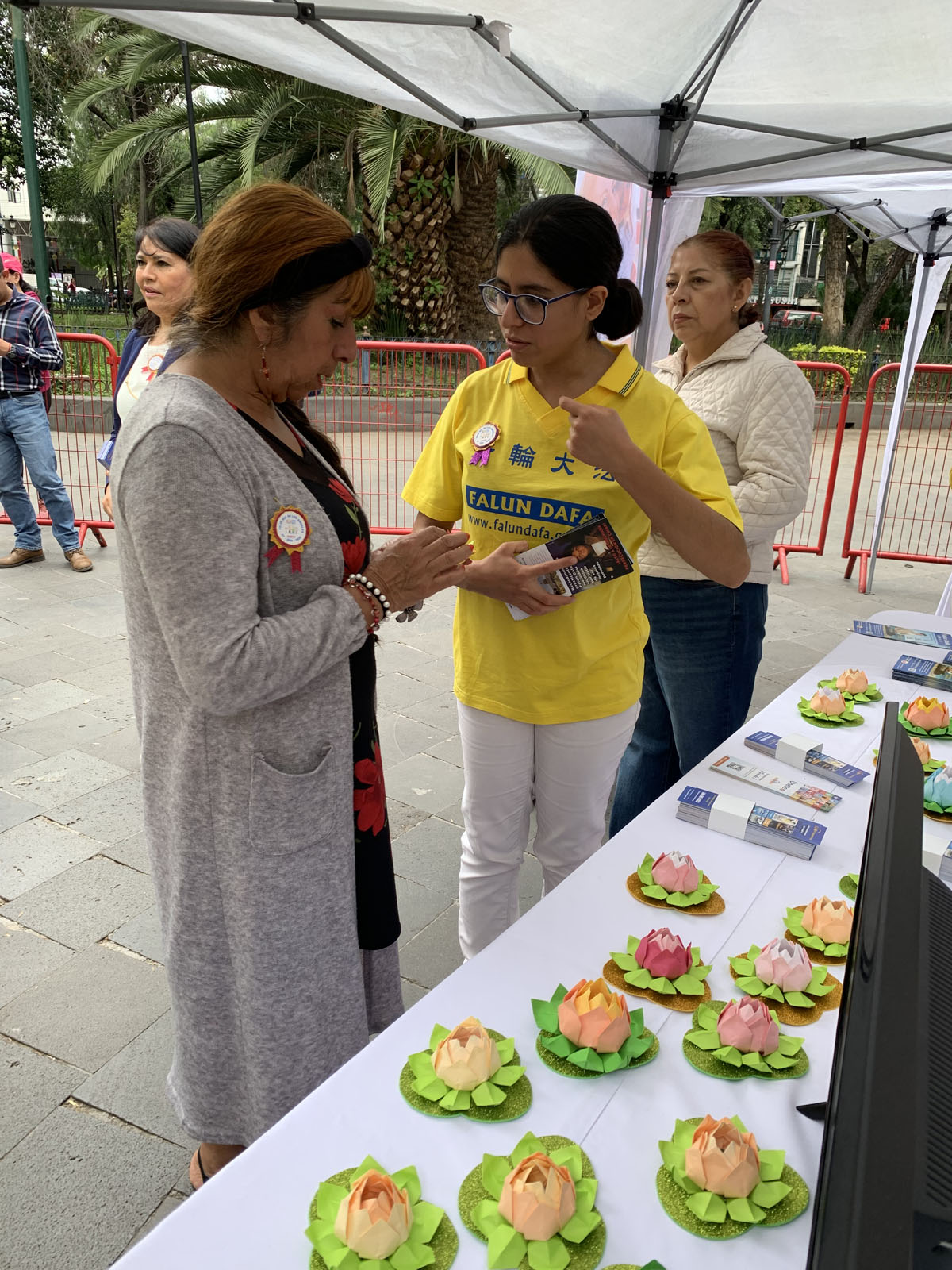 图1~6:在墨西哥城全国老年人日的庆祝活动上弘法