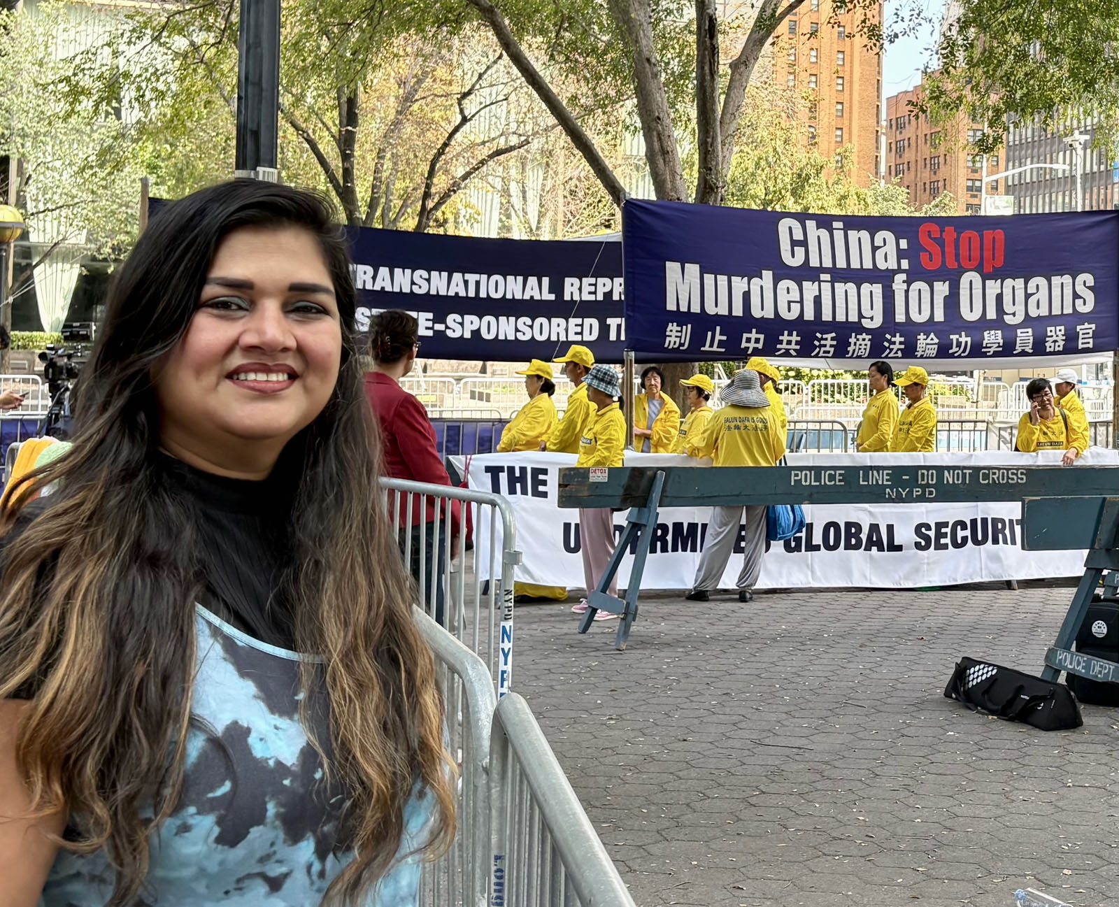 图6:安努拉达・塔克雷(Anuradha Thackeray),是印度颇具政治影响力的塔克雷家族的成员,目前主要从事房地产与国际投资领域工作。她表示人们都该来支持法轮功反迫害。