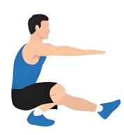 '单腿蹲示意图'